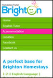 Brighton Homestay Tutor website in mobile mode